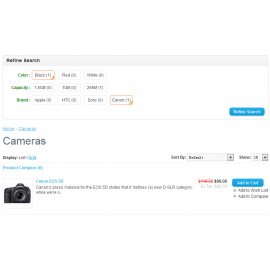 Nice Style Product Filter For Opencart